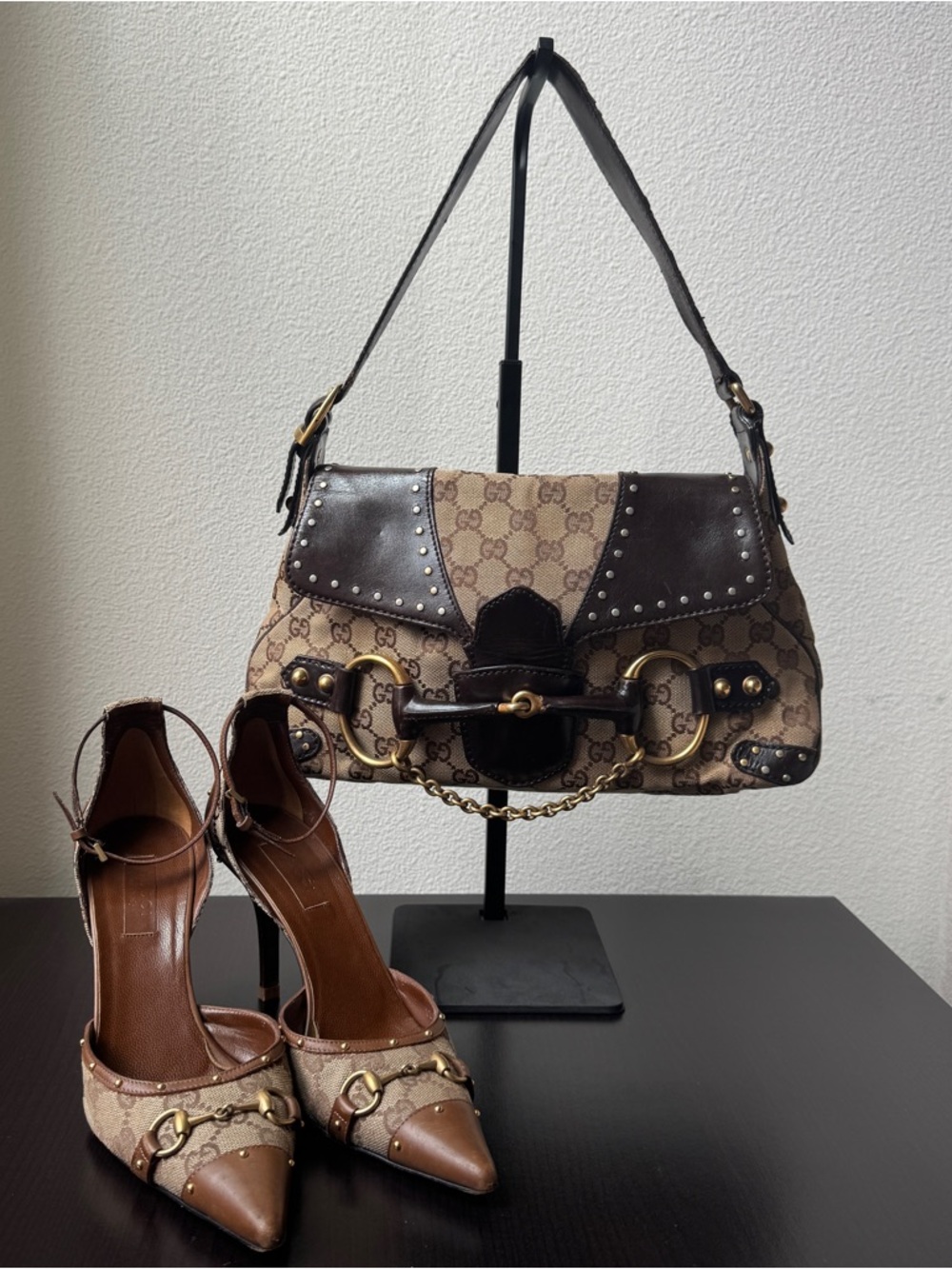 Gucci - RARE Horsebit Linkchain Bag W/ Matching Shoes